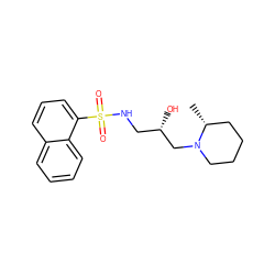 C[C@@H]1CCCCN1C[C@@H](O)CNS(=O)(=O)c1cccc2ccccc12 ZINC000028892047