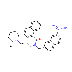 C[C@@H]1CCCCN1CCCN(Cc1ccc2ccc(C(=N)N)cc2c1)C(=O)c1cccc2ccccc12 ZINC000028524975