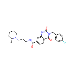 C[C@@H]1CCCCN1CCCNC(=O)c1ccc2c(=O)n(Cc3ccc(F)cc3)c(=O)[nH]c2c1 ZINC000028641153