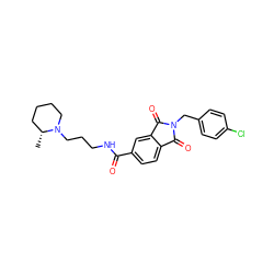 C[C@@H]1CCCCN1CCCNC(=O)c1ccc2c(c1)C(=O)N(Cc1ccc(Cl)cc1)C2=O ZINC000028884431