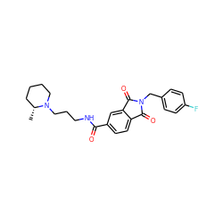 C[C@@H]1CCCCN1CCCNC(=O)c1ccc2c(c1)C(=O)N(Cc1ccc(F)cc1)C2=O ZINC000028884356