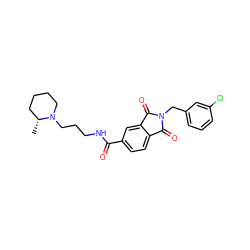 C[C@@H]1CCCCN1CCCNC(=O)c1ccc2c(c1)C(=O)N(Cc1cccc(Cl)c1)C2=O ZINC000028884406