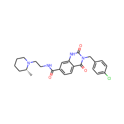 C[C@@H]1CCCCN1CCNC(=O)c1ccc2c(=O)n(Cc3ccc(Cl)cc3)c(=O)[nH]c2c1 ZINC000028642689