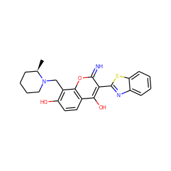 C[C@@H]1CCCCN1Cc1c(O)ccc2c(O)c(-c3nc4ccccc4s3)c(=N)oc12 ZINC000101624103