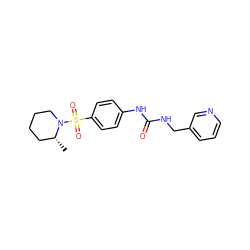 C[C@@H]1CCCCN1S(=O)(=O)c1ccc(NC(=O)NCc2cccnc2)cc1 ZINC000096271365