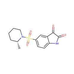 C[C@@H]1CCCCN1S(=O)(=O)c1ccc2c(c1)C(=O)C(=O)N2 ZINC000103229768