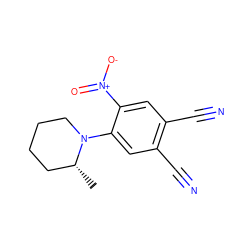 C[C@@H]1CCCCN1c1cc(C#N)c(C#N)cc1[N+](=O)[O-] ZINC000004629388