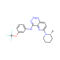 C[C@@H]1CCCCN1c1ccc2nnnc(Nc3cccc(OC(F)(F)F)c3)c2n1 ZINC000653782519