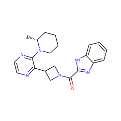 C[C@@H]1CCCCN1c1nccnc1C1CN(C(=O)c2nc3ccccc3[nH]2)C1 ZINC000145546685