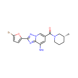 C[C@@H]1CCCN(C(=O)c2cc(N)c3nc(-c4ccc(Br)o4)nn3c2)C1 ZINC000003991475