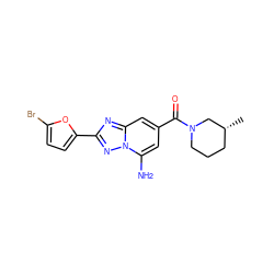 C[C@@H]1CCCN(C(=O)c2cc(N)n3nc(-c4ccc(Br)o4)nc3c2)C1 ZINC000026991216