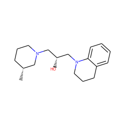 C[C@@H]1CCCN(C[C@@H](O)CN2CCCc3ccccc32)C1 ZINC000003954078