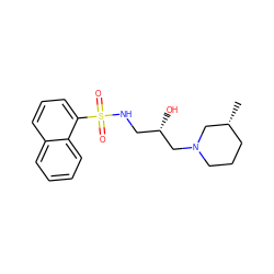 C[C@@H]1CCCN(C[C@@H](O)CNS(=O)(=O)c2cccc3ccccc23)C1 ZINC000028892078