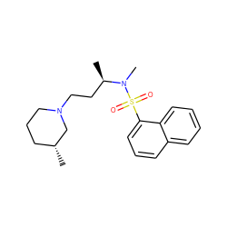 C[C@@H]1CCCN(CC[C@@H](C)N(C)S(=O)(=O)c2cccc3ccccc23)C1 ZINC000003953083