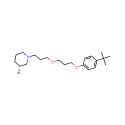 C[C@@H]1CCCN(CCCOCCCOc2ccc(C(C)(C)C)cc2)C1 ZINC000040940033