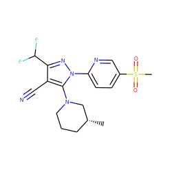 C[C@@H]1CCCN(c2c(C#N)c(C(F)F)nn2-c2ccc(S(C)(=O)=O)cn2)C1 ZINC000028566252