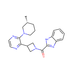 C[C@@H]1CCCN(c2nccnc2C2CN(C(=O)c3nc4ccccc4[nH]3)C2)C1 ZINC000139594556