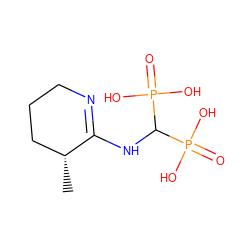 C[C@@H]1CCCN=C1NC(P(=O)(O)O)P(=O)(O)O ZINC000013884498