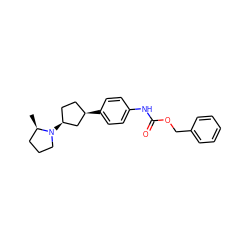 C[C@@H]1CCCN1[C@H]1CC[C@@H](c2ccc(NC(=O)OCc3ccccc3)cc2)C1 ZINC001772639945