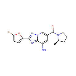 C[C@@H]1CCCN1C(=O)c1cc(N)c2nc(-c3ccc(Br)o3)nn2c1 ZINC000003991478