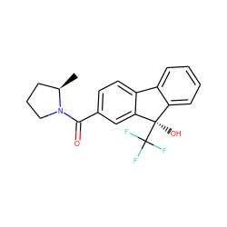 C[C@@H]1CCCN1C(=O)c1ccc2c(c1)[C@](O)(C(F)(F)F)c1ccccc1-2 ZINC000144701813