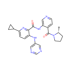 C[C@@H]1CCCN1C(=O)c1ccncc1NC(=O)c1nc(C2CC2)ccc1Nc1cncnc1 ZINC000149156652