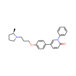 C[C@@H]1CCCN1CCCOc1ccc(-c2ccc(=O)n(-c3ccccc3)c2)cc1 ZINC000073196961