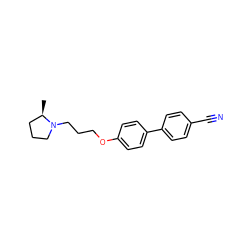 C[C@@H]1CCCN1CCCOc1ccc(-c2ccc(C#N)cc2)cc1 ZINC000028900900