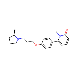 C[C@@H]1CCCN1CCCOc1ccc(-c2cccc(=O)n2C)cc1 ZINC000073159415