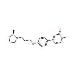 C[C@@H]1CCCN1CCCOc1ccc(-c2ccn(C)c(=O)c2)cc1 ZINC000073168732