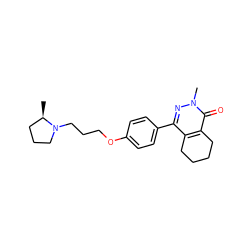 C[C@@H]1CCCN1CCCOc1ccc(-c2nn(C)c(=O)c3c2CCCC3)cc1 ZINC000072127611