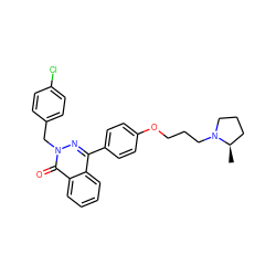 C[C@@H]1CCCN1CCCOc1ccc(-c2nn(Cc3ccc(Cl)cc3)c(=O)c3ccccc23)cc1 ZINC000072127957