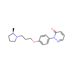 C[C@@H]1CCCN1CCCOc1ccc(-n2ncccc2=O)cc1 ZINC000072106104