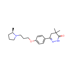 C[C@@H]1CCCN1CCCOc1ccc(C2=NNC(=O)C(C)(C)C2)cc1 ZINC000073220746