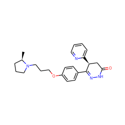 C[C@@H]1CCCN1CCCOc1ccc(C2=NNC(=O)C[C@@H]2c2ccccn2)cc1 ZINC000073240043