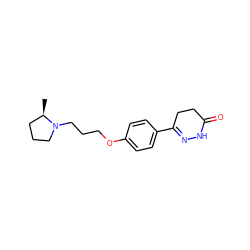 C[C@@H]1CCCN1CCCOc1ccc(C2=NNC(=O)CC2)cc1 ZINC000073222772