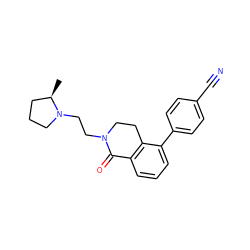 C[C@@H]1CCCN1CCN1CCc2c(cccc2-c2ccc(C#N)cc2)C1=O ZINC000059113821