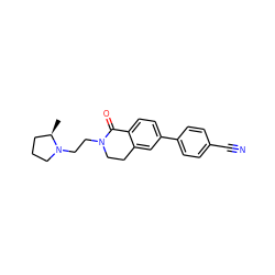 C[C@@H]1CCCN1CCN1CCc2cc(-c3ccc(C#N)cc3)ccc2C1=O ZINC000059114034