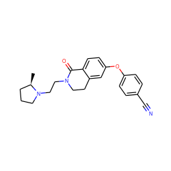 C[C@@H]1CCCN1CCN1CCc2cc(Oc3ccc(C#N)cc3)ccc2C1=O ZINC000059114040