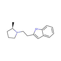 C[C@@H]1CCCN1CCc1cc2ccccc2[nH]1 ZINC000029130733