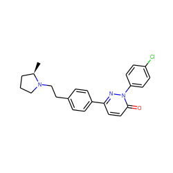 C[C@@H]1CCCN1CCc1ccc(-c2ccc(=O)n(-c3ccc(Cl)cc3)n2)cc1 ZINC000073166734