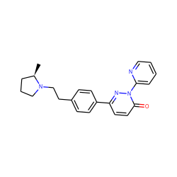 C[C@@H]1CCCN1CCc1ccc(-c2ccc(=O)n(-c3ccccn3)n2)cc1 ZINC000073166740