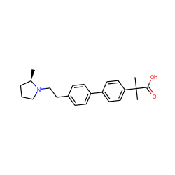 C[C@@H]1CCCN1CCc1ccc(-c2ccc(C(C)(C)C(=O)O)cc2)cc1 ZINC000144817168