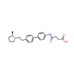 C[C@@H]1CCCN1CCc1ccc(-c2ccc(NC(=O)CCC(=O)O)cc2)cc1 ZINC000299852648