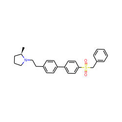 C[C@@H]1CCCN1CCc1ccc(-c2ccc(S(=O)(=O)Cc3ccccc3)cc2)cc1 ZINC000073224230