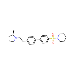 C[C@@H]1CCCN1CCc1ccc(-c2ccc(S(=O)(=O)N3CCCCC3)cc2)cc1 ZINC000043062531