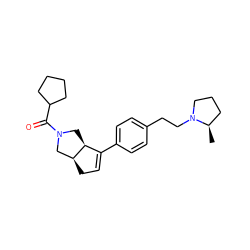 C[C@@H]1CCCN1CCc1ccc(C2=CC[C@H]3CN(C(=O)C4CCCC4)C[C@@H]23)cc1 ZINC000045495349