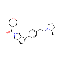 C[C@@H]1CCCN1CCc1ccc(C2=CC[C@H]3CN(C(=O)C4CCOCC4)C[C@@H]23)cc1 ZINC000040893422