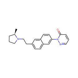 C[C@@H]1CCCN1CCc1ccc2cc(-n3ncccc3=O)ccc2c1 ZINC000003950129