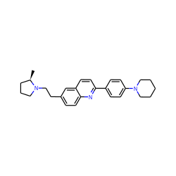 C[C@@H]1CCCN1CCc1ccc2nc(-c3ccc(N4CCCCC4)cc3)ccc2c1 ZINC000034614289